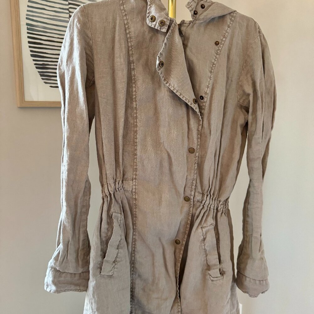 Michael Stars Linen Zip Up Jacket